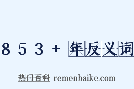 853+年反义词是什么意思的图片